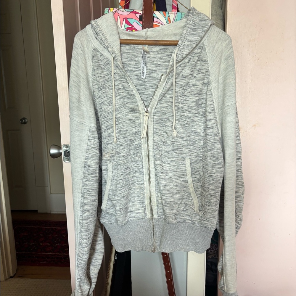 FP Movement by Free People Heather Gray Zip Hoodie Jacket